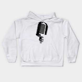 hip hop microphone Kids Hoodie